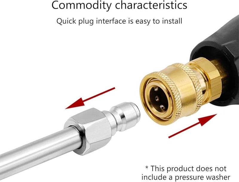 90 Degree Pressure Washer Extension Wand Lance Metal Rod Car Washer - Image 5