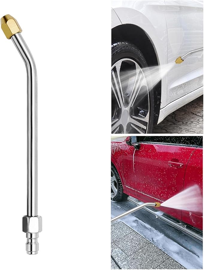 90 Degree Pressure Washer Extension Wand Lance Metal Rod Car Washer - Image 3