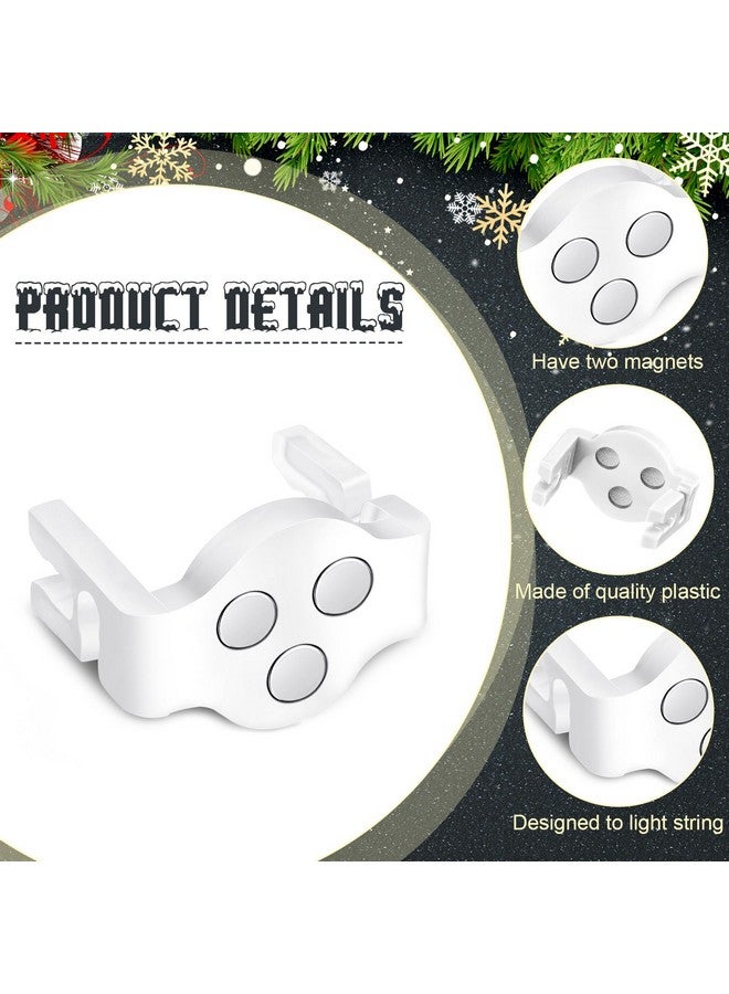 Frienda Magnetic C9 Socket Clips Magnetic Christmas Light Clips for Outdoor Patio Lighting, Clear (100) - Image 4