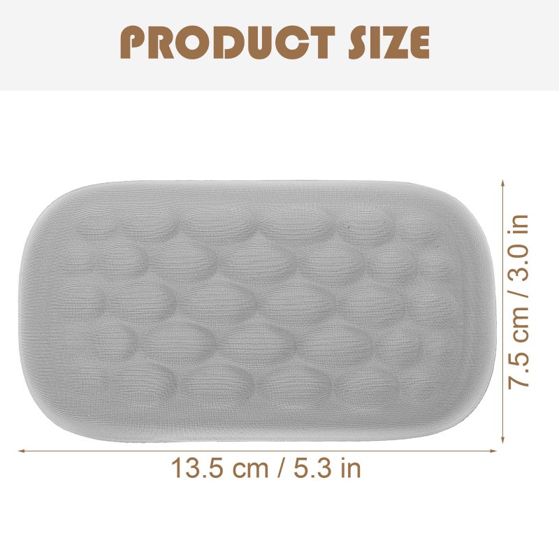 Memory Foam Keyboard Wrist Rest with Dotted Surface Gray Single Hand Cushion for Gaming Laptop Office Desk Computer - Image 3