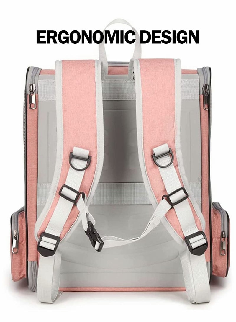 Generic Spacious Pet Carrier Backpack for Dogs  Cats - Foldable, Breathable Mesh, Airline Approved, Portable  Transparent Design - Image 4