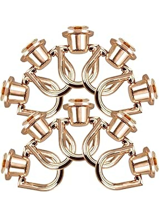 10 Pcs Brass D Ring Rivet Studs Light Gold 360 Degree Rotatable Leathercraft Hardware for Handbag Strap Replacement DIY - Image 1