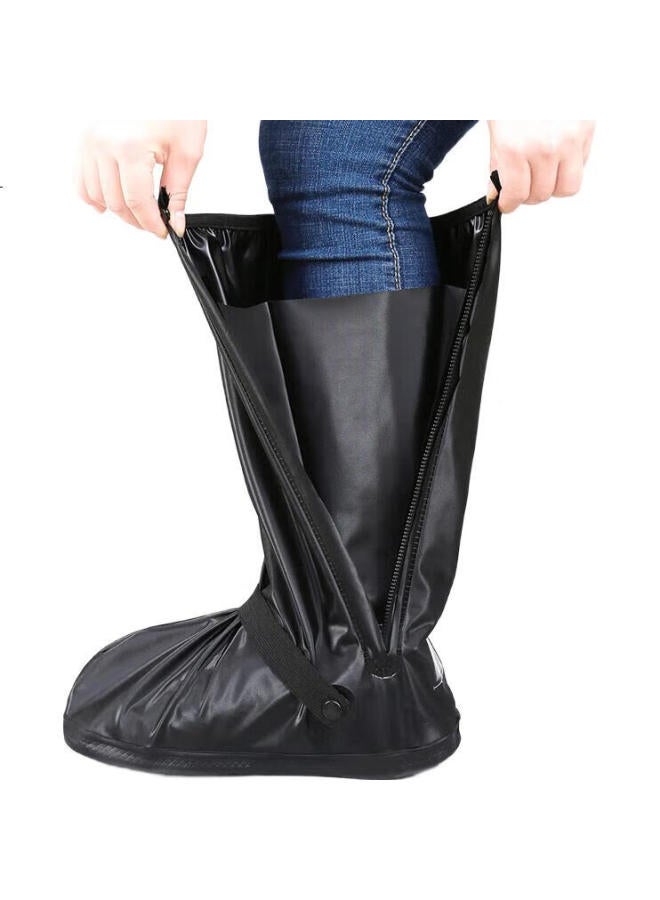 Bowonic Waterproof Shoe Covers, Rain-Proof, Sand-Resistant, For Men And Women, Thickened, Durable, Rain-Proof, High-Top, Size L
