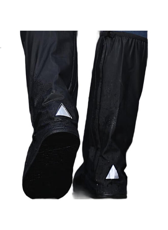 Bowonic Waterproof Shoe Covers, Rain-Proof, Sand-Resistant, For Men And Women, Thickened, Durable, Rain-Proof, High-Top, Size L