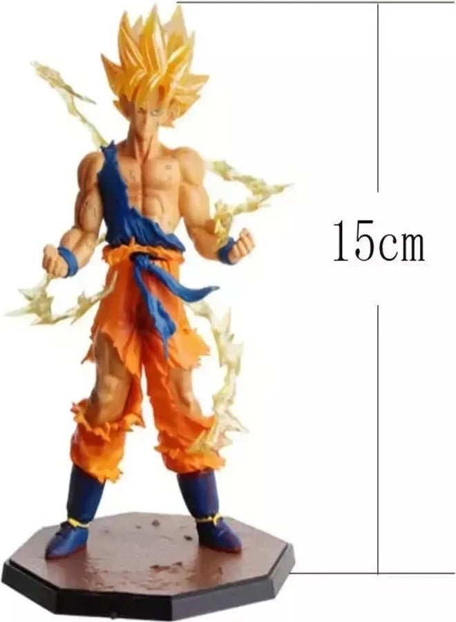 FowWelt Goku Action Figure 17cm Dragon Ball Z Anime Collectible PVC Toy with Stand, Multicolor Superhero Figurine for Car Dashboard Home Decor Office Desk Gift for Kids Adults Anime Fans (Goku VI) - Image 3