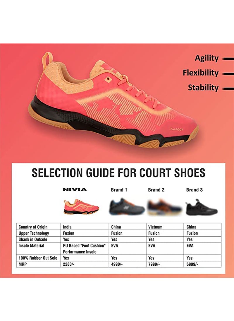 Nivia - Powerstrike 2.0 Badminton Shoes | For Boys | Non - Marking Round Sole - Image 1