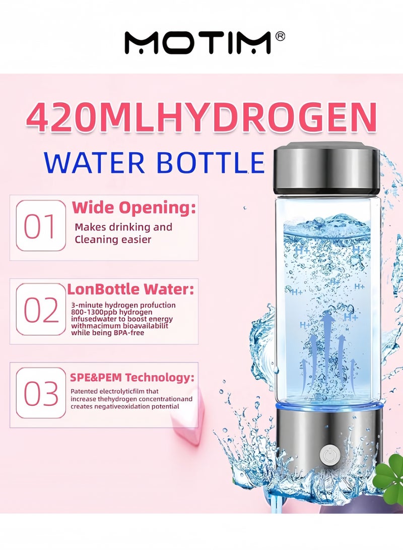 Motim Hydrogen Water Bottle Hydrogen Water Bottle ionizer of Household ion Water Bottle Improve Water Quality Suitable for Travel Sports Home - Image 2