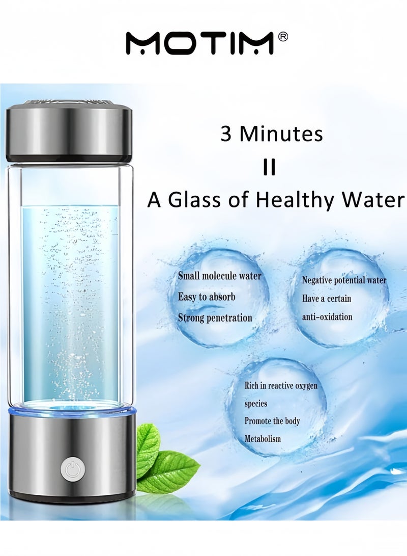 Motim Hydrogen Water Bottle Hydrogen Water Bottle ionizer of Household ion Water Bottle Improve Water Quality Suitable for Travel Sports Home - Image 3