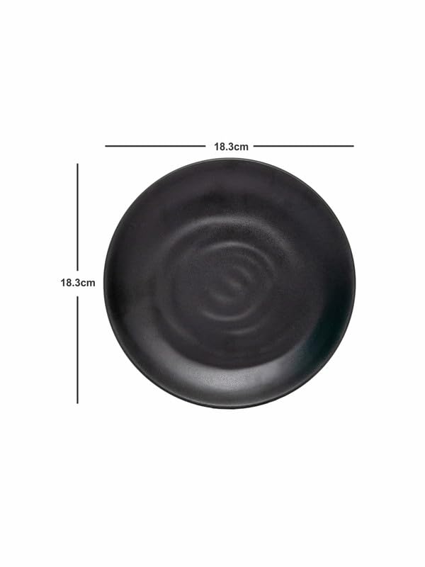 Servewell Small Plate Set 6 pc Persian Round 18 cm - Black - Image 3