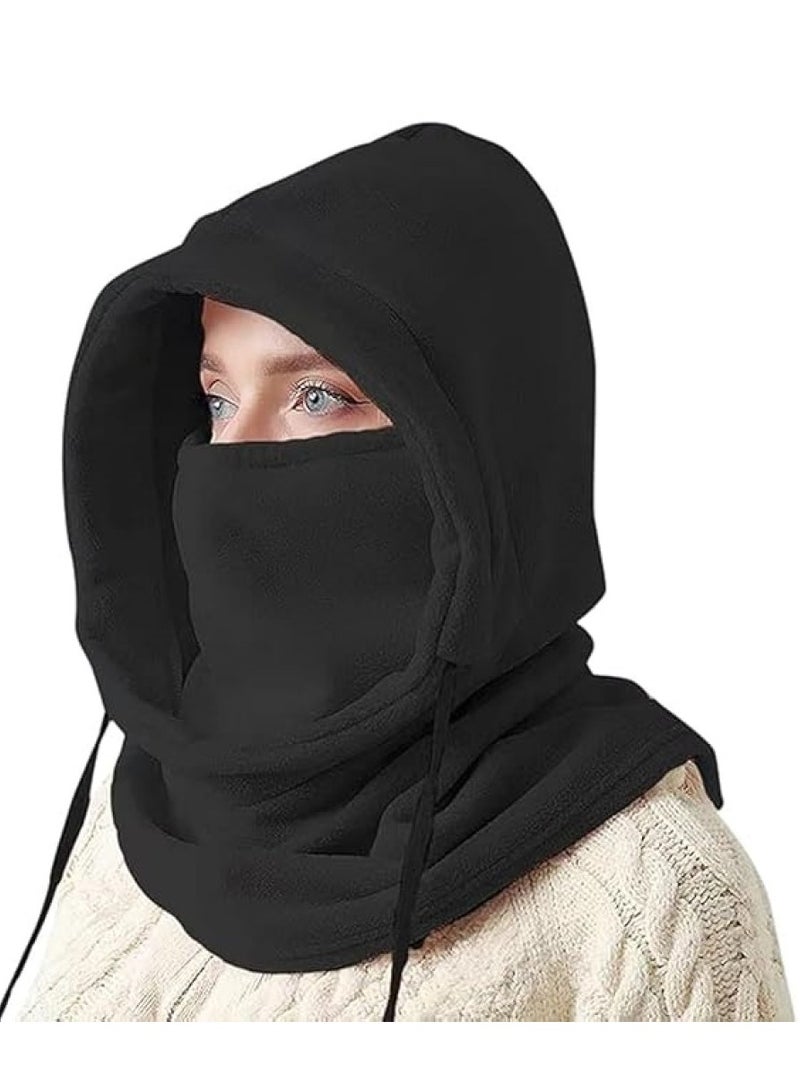 RATSAW Riding Mask Windproof Winter Face Mask Warm Fleece Ski Mask Motorcycle Ski Headgear for Men Woman Black - Image 1