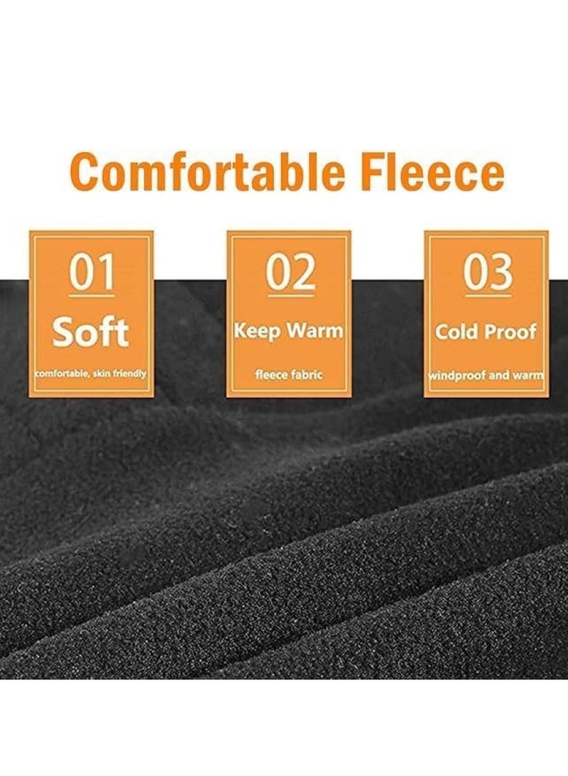 RATSAW Riding Mask Windproof Winter Face Mask Warm Fleece Ski Mask Motorcycle Ski Headgear for Men Woman Black - Image 3