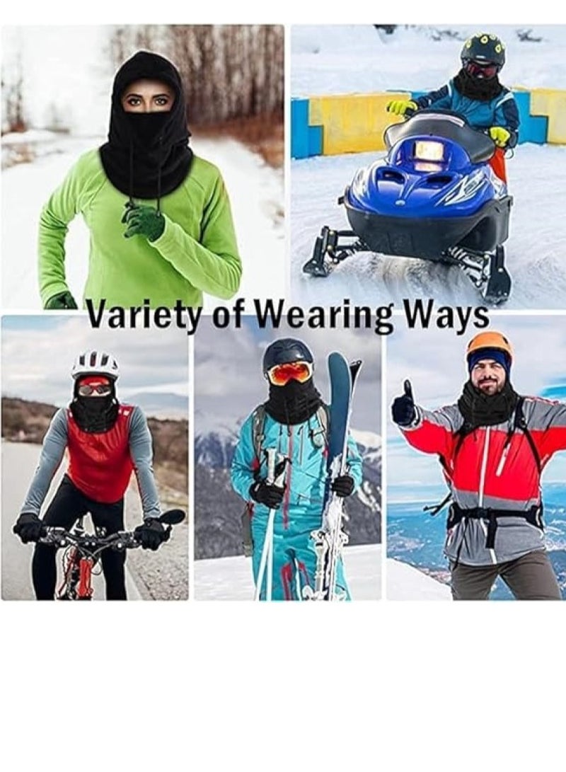 RATSAW Riding Mask Windproof Winter Face Mask Warm Fleece Ski Mask Motorcycle Ski Headgear for Men Woman Black - Image 5