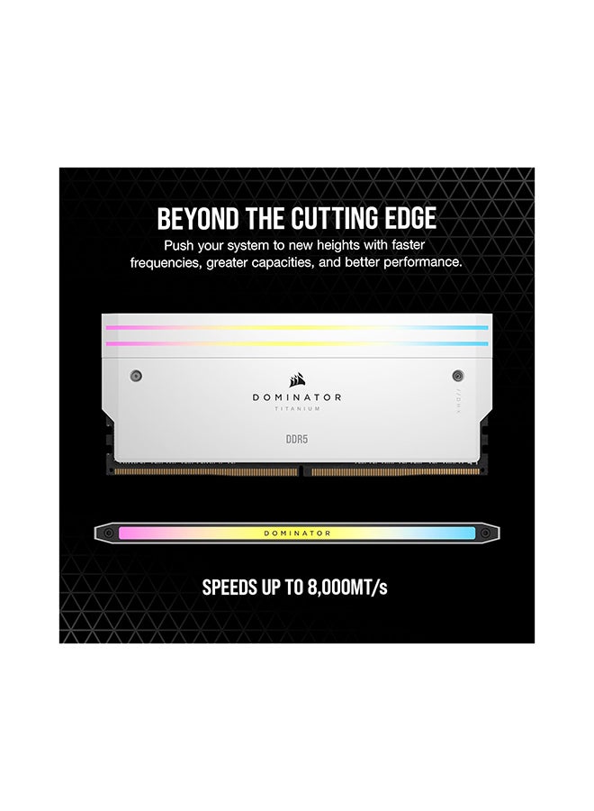 CORSAIR DOMINATOR TITANIUM RGB DDR5 RAM 64GB (2x32GB) DDR5 6400MHz CL32 Intel XMP iCUE Compatible Computer Memory - Image 3