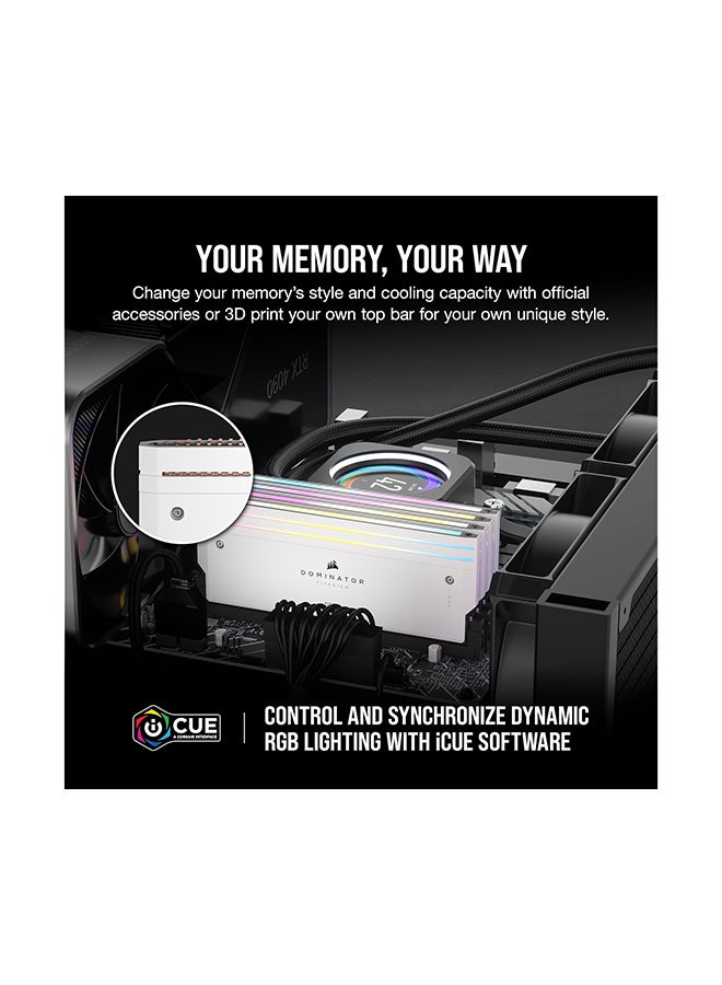 CORSAIR DOMINATOR TITANIUM RGB DDR5 RAM 64GB (2x32GB) DDR5 6400MHz CL32 Intel XMP iCUE Compatible Computer Memory - Image 4