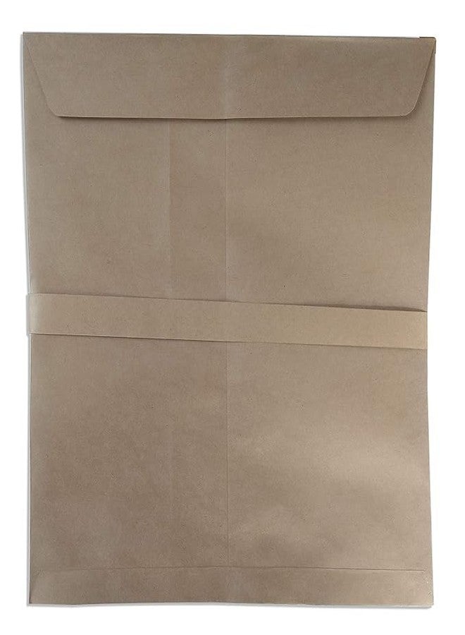 SEJASCOLLECTIONS | Pack of 50 | Brown Envelope Large | A4 Size Envelope | 10 X 12 Inch for office, courier, money/shagun gift for wedding. (Brown- A4, 50) - Image 2