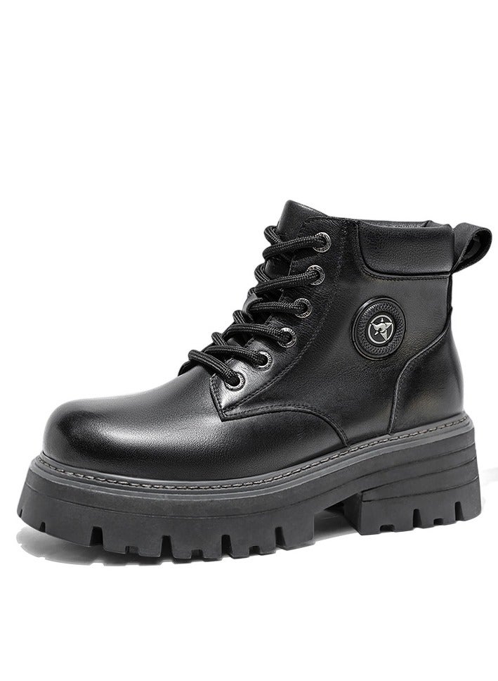 Warrior New Youth Fashion Thick Sole High Top Boots - Image 1