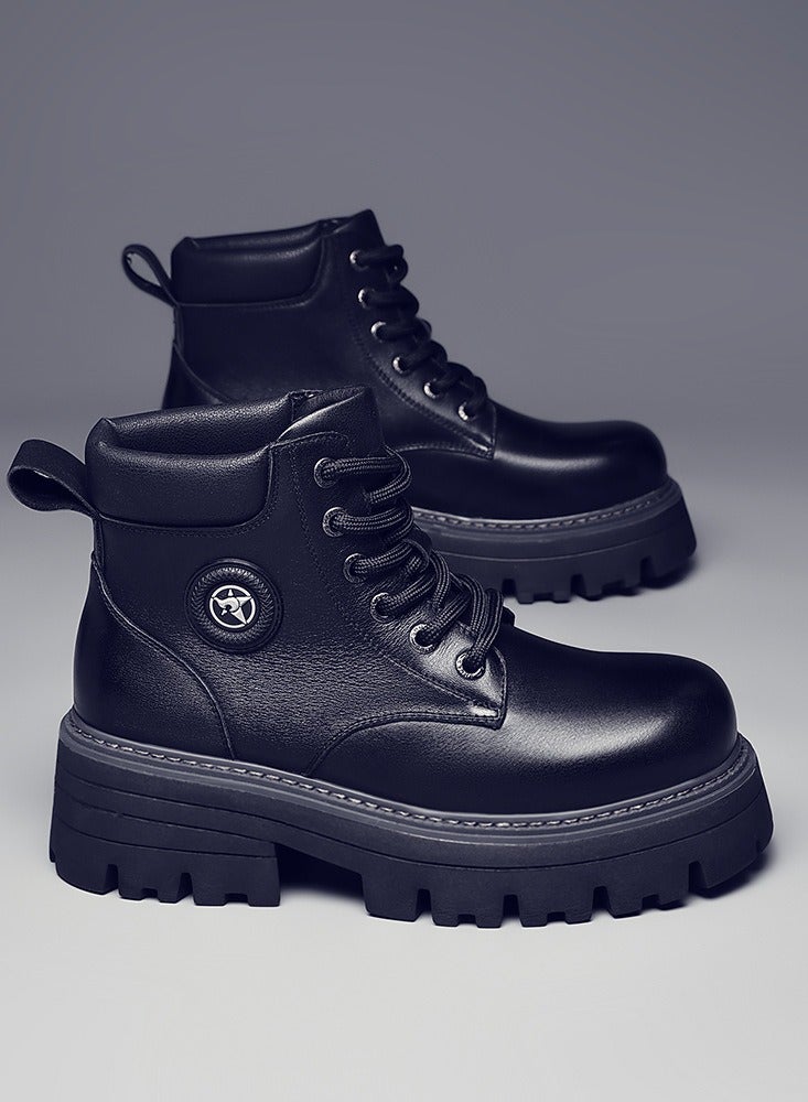 Warrior New Youth Fashion Thick Sole High Top Boots - Image 5