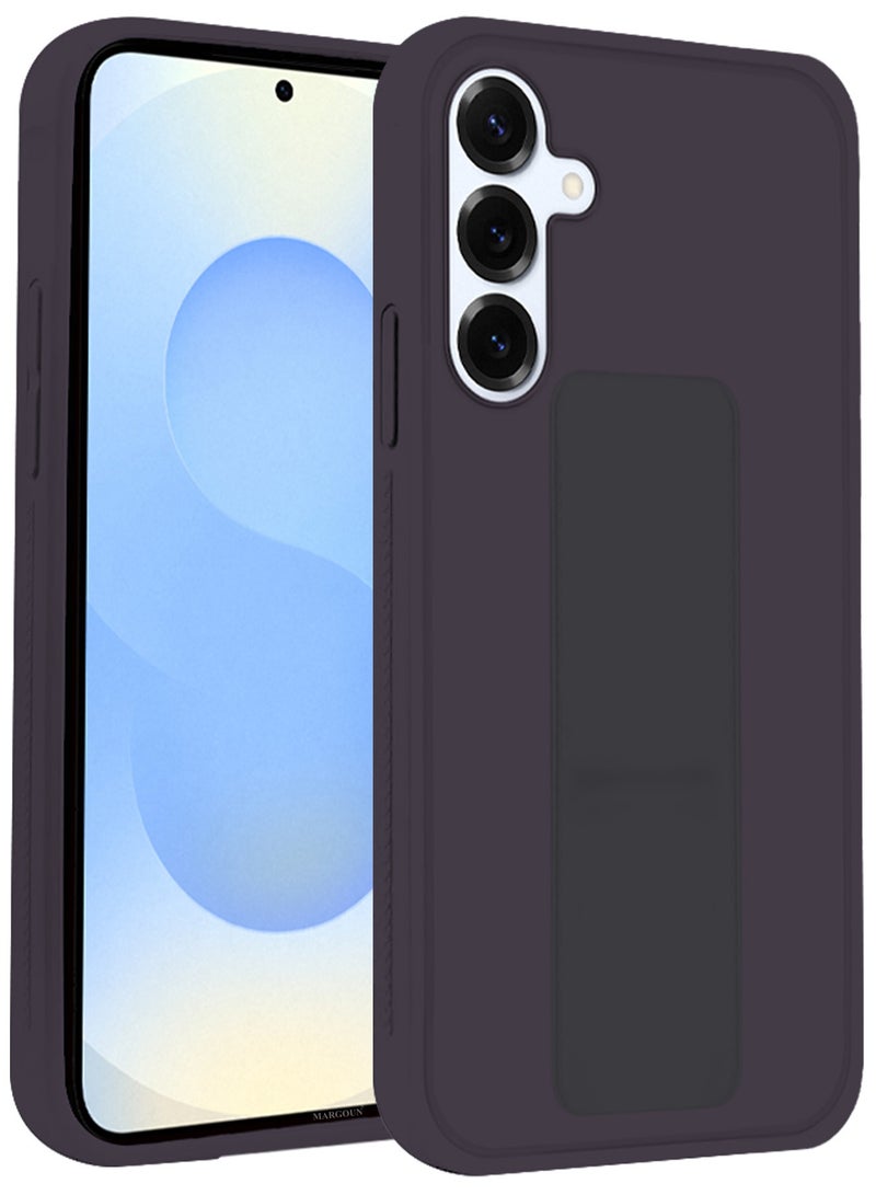 CATANES Galaxy S25 Plus Case Silicone with Stand Function Finger Grip Case Cover / Dark Purple - Image 4