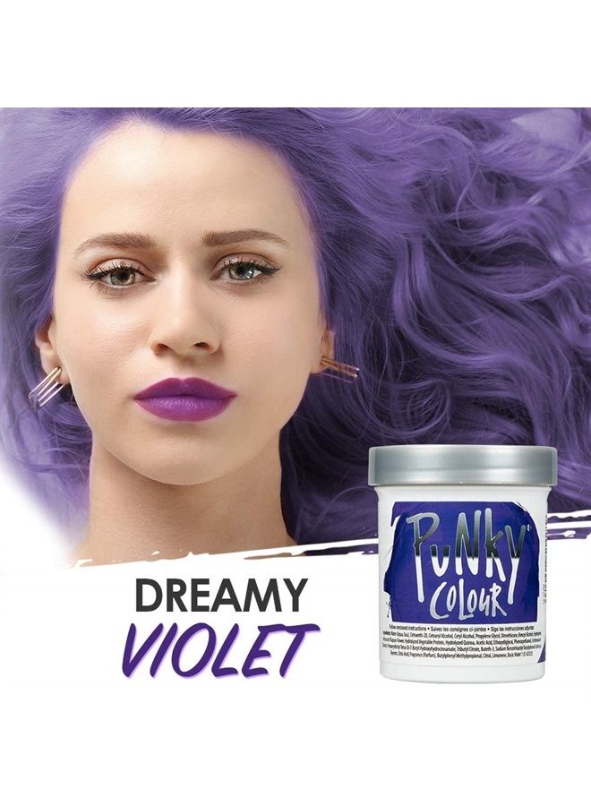 Jerome Russell Punky Violet Semi Permanent Conditioning Hair Color, Non-Damaging Hair Dye, Vegan, PPD and Paraben Free, Transforms to Vibrant Hair Color, Easy To Use and Apply Hair Tint, lasts up to 35 washes, 3.5oz - Image 1