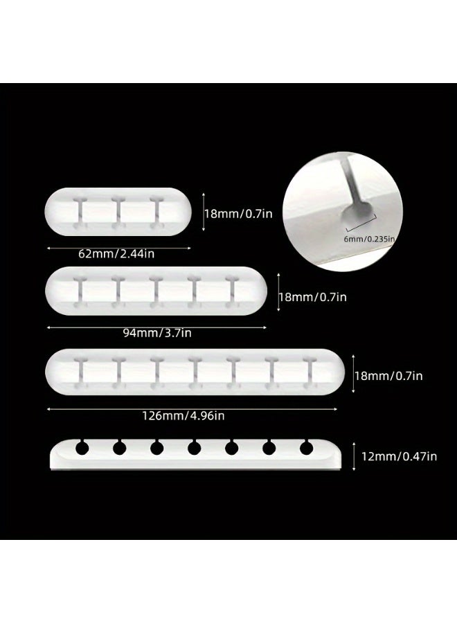 3pcs Silicone Cable Organizer - Self-Adhesive, Desktop Management Clip for Mobile Charging Cable, Earphone, Mouse Wire | Efficient Cord Management - Image 3
