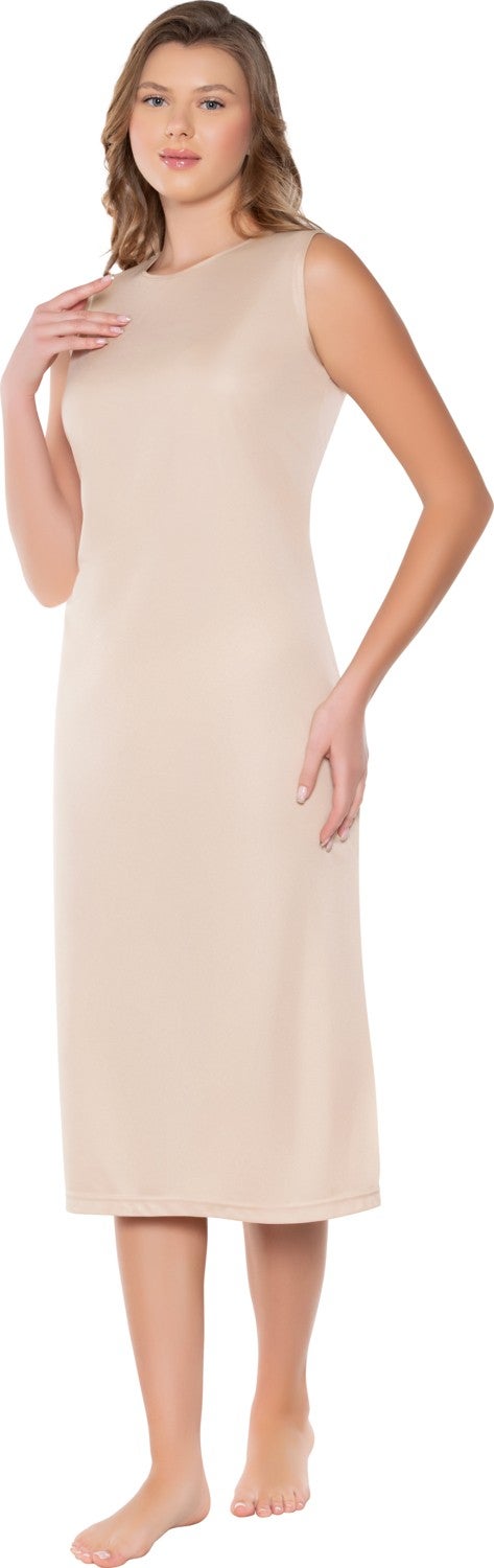 Ersoy Collection Women's Dress Inside All-Lining Crew Neck Japone Sleeve Underskirt Petticoat  - Image 1