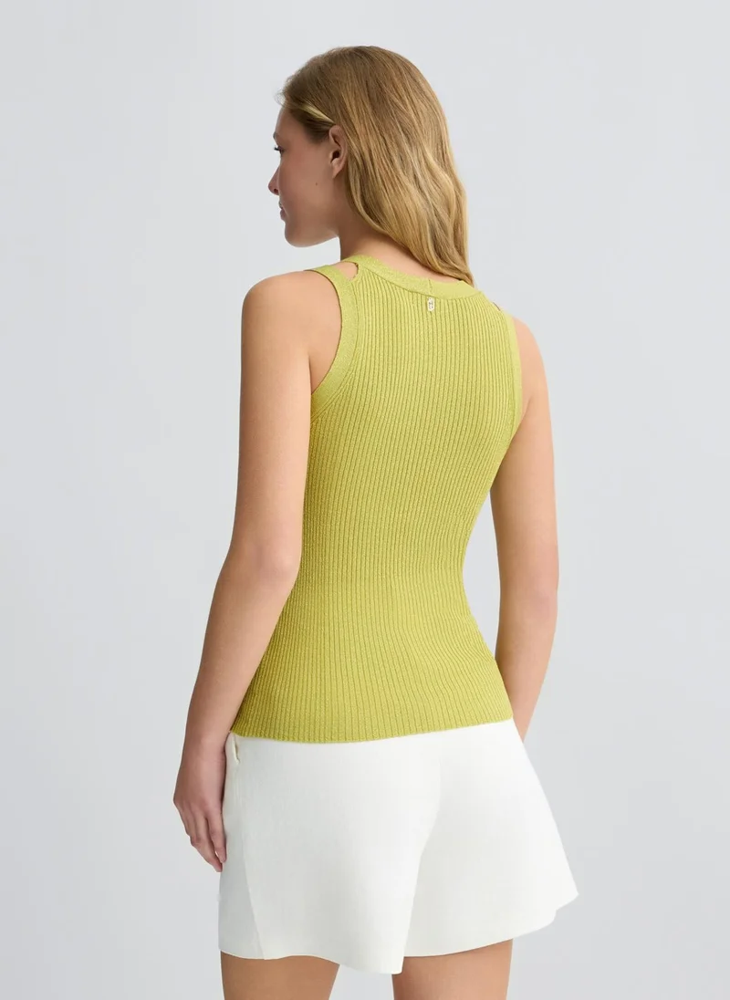 ليو جو بلوزة محبوكة باللوركس