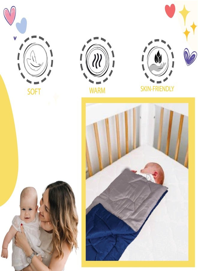 Kwitchy Toddlers & Kids Reversible Comforter Baby All Season Use Blankets AC Quilt (170 GSM, for Upto 8-9 Years Child) (60 X 40 Inches) (5 X 3.3 Feet) (152.4 X 101.6 Cm, Blue & Grey) - Image 5