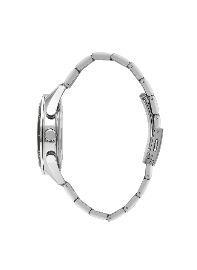 Lee Cooper Men's Watch, Multi Function Display and Metal Strap - LC07948.590, Silver