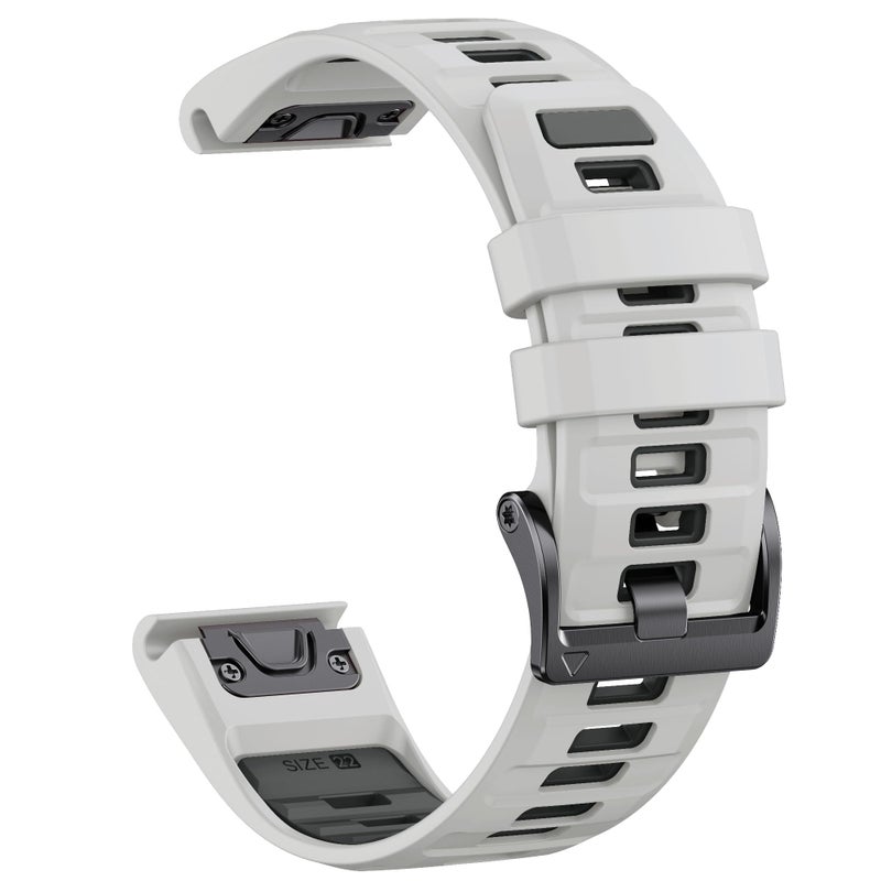 Dado سوار سيليكون مزدوج اللون 22 مم متوافق مع Garmin Fenix 8/7/5P/6/5/6 Pro/5 Plus/Epix Pro 47 مم/Approach S62 S60 - Image 1