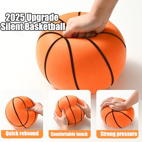 Sprstar Silent Basketball Size 7 (29.5") - Upgrade Foam Basketball Arcade Game Indoor,Ball for Quiet Dribbling and Indoor Training,Pro PU Foam Ball – Higher Bounce - Image 3