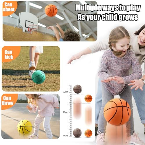 Sprstar Silent Basketball Size 7 (29.5") - Upgrade Foam Basketball Arcade Game Indoor,Ball for Quiet Dribbling and Indoor Training,Pro PU Foam Ball – Higher Bounce - Image 5