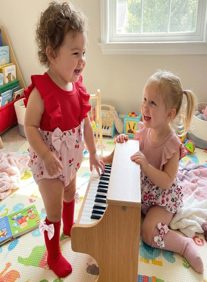 Giraropa Newborn Baby Girl Romper Dress Sleeveless Ruffle Romper Jumpsuit Flowers Infant Girl Spring Summer Festival Clothes (Red floral, 0-3 Months) - Image 2