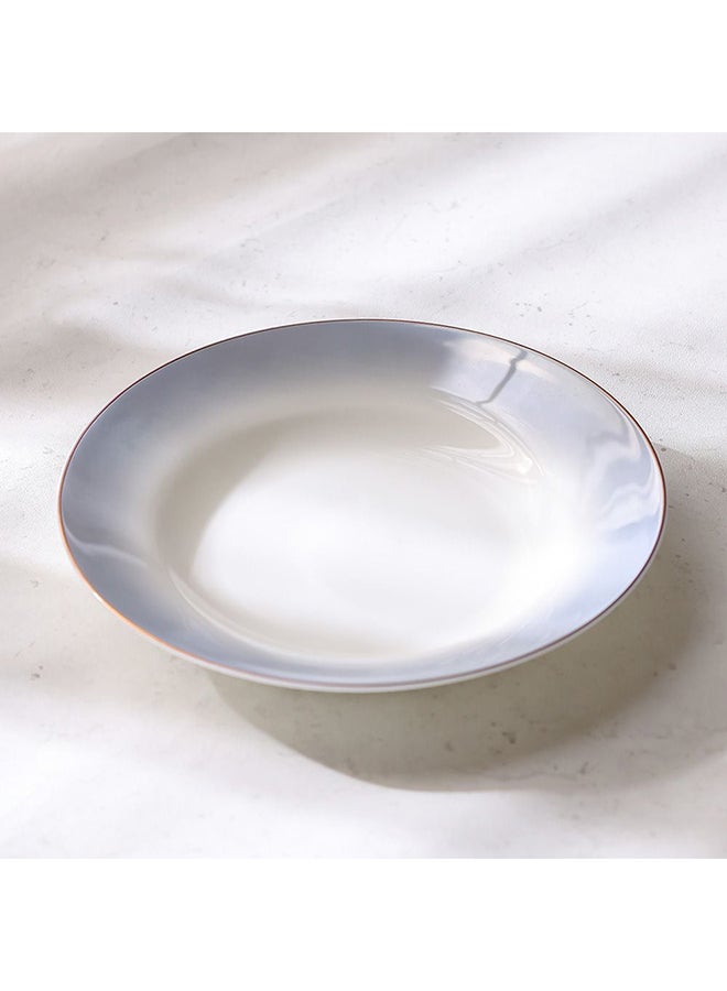 DANUBE HOME Tyler Fine Bone China Soup Plate – Elegant Durable Dinnerware, Perfect for Soup Serving, Lightweight & Chip-Resistant, Stylish White Finish, Dishwasher Safe -21 Cm - Image 1