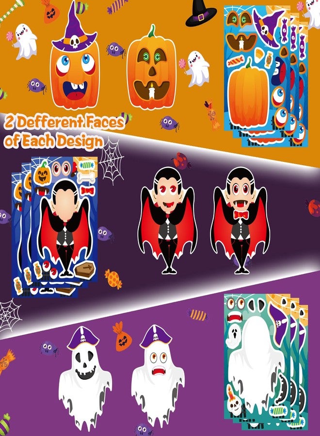 OTAITY 36 Sheets Halloween Stickers for Kids, Make Your Own Halloween Character Mix and Match Stickers Vampires Witches Mummies Zombies Ghosts Sticker, Halloween Party Party Supplies Favors - Image 5