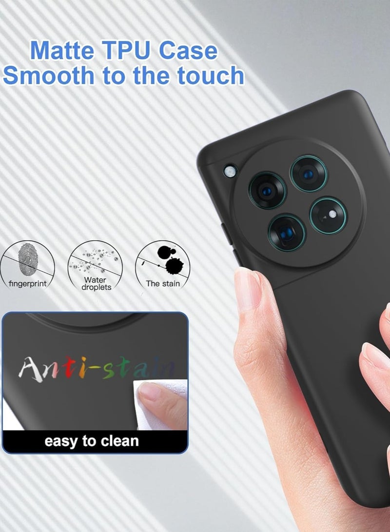 BORTONY OnePlus 12R 2024 Liquid Gel Rubber Bumper Case with Soft Microfiber Lining Cushion Slim Hard Shell Shockproof Protective Cover for OnePlus 12R 5G 2024 - Image 3