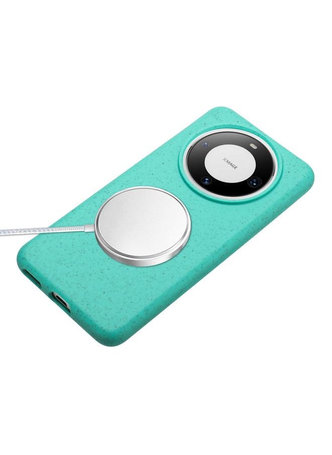 Zaboon - Case For Huawei Mate 60 Wheat MagSafe Magnetic Straw Material + TPU Phone Case with Lanyard - Image 1