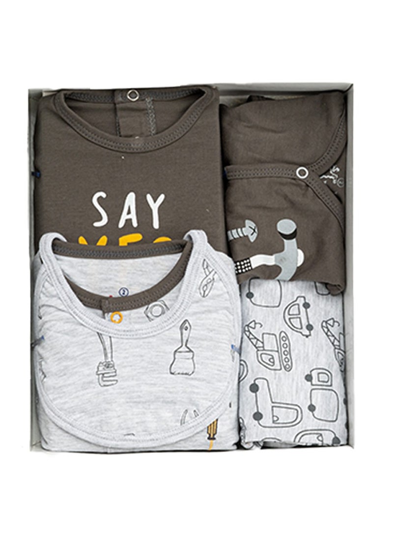 JOCKEY Baby Boy Cars & Tools Printed Summer Cotton Gift Box 5 Pcs. - Image 2