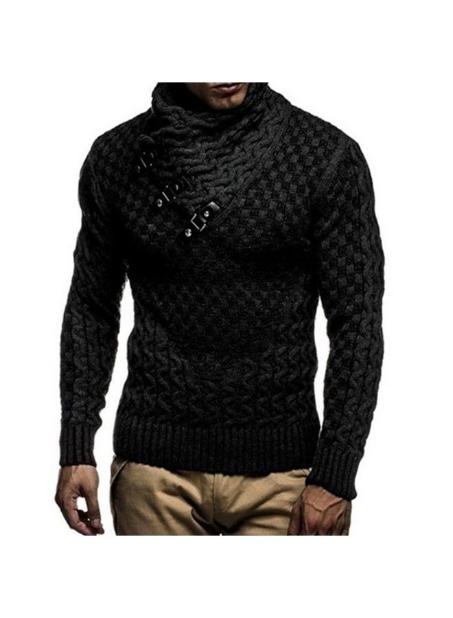 NIBEMINENT Man Sweaters Streetwear Clothes Turtleneck Sweater Men Long Sleeve Knitted Pullovers Autumn Winter Soft Warm Basic - Image 1