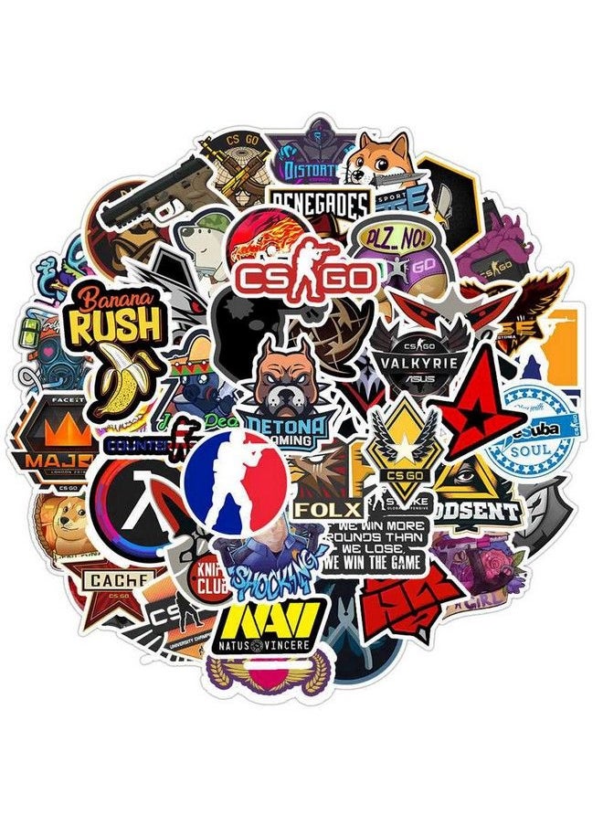 NObranded - Counterstrike:Global Offensive Stickers 50Pcs Waterproof Removablecutebeautiful Stylish Teen Stickers Suitable For Boys And Girls In Water Bottles Phones Suitcase Durable Vinyl - Image 1
