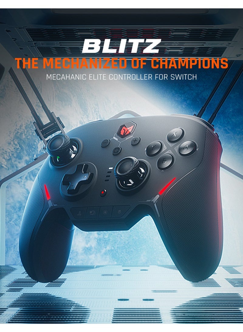 Generic Professional Wireless Gamepad BIGBIGWON BLITZ C2 Pro Gaming Controller 0 Deadzone Joystick One-on Wake Up 1000mAh Battery 6-Axis Gyroscope NFC Bluetooth Wired connected for Switch / PC /Android / iOS  - Image 3