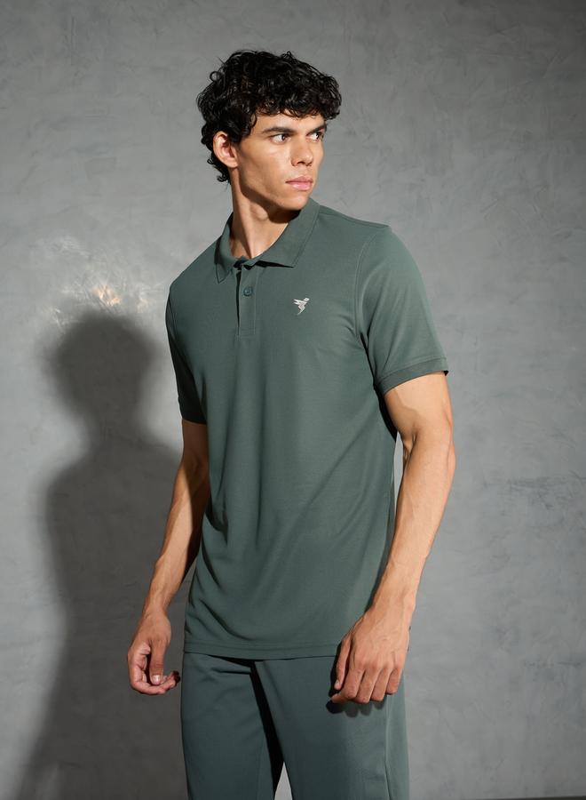 Technosport Men Solid Slim Fit Polo - Image 2