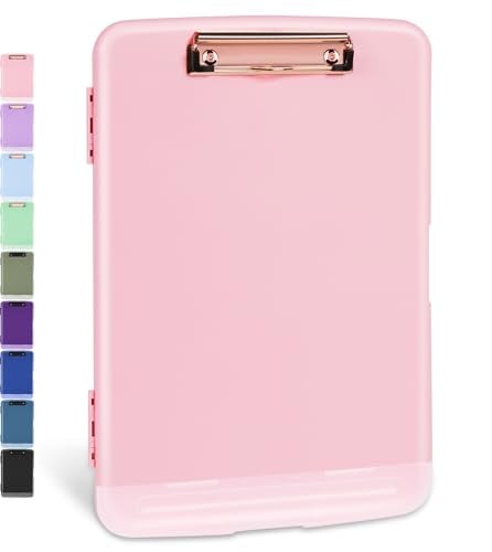 Sooez Clipboards with Storage, High Capacity Clip Boards 8.5x11 with Storage, Heavy Duty Nursing Clipboard Folder, Plastic Clipboard with Pen Holder for Women Teachers Work, School & Office Supplies - Image 1