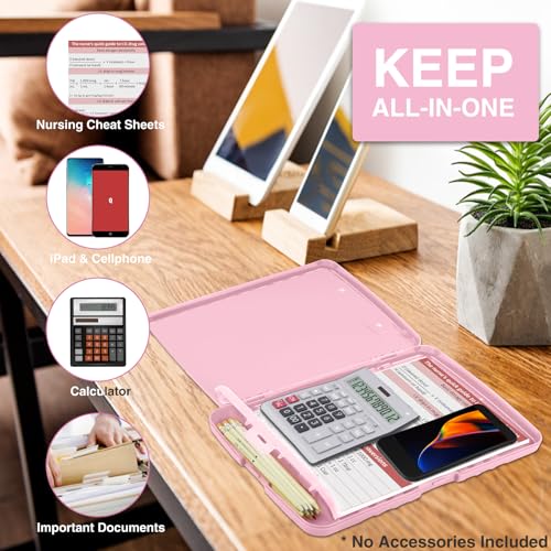 Sooez Clipboards with Storage, High Capacity Clip Boards 8.5x11 with Storage, Heavy Duty Nursing Clipboard Folder, Plastic Clipboard with Pen Holder for Women Teachers Work, School & Office Supplies - Image 5