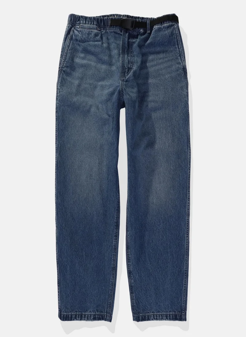 امريكان ايجل Loose Jean Wide Leg Elastic Waistband Jeans