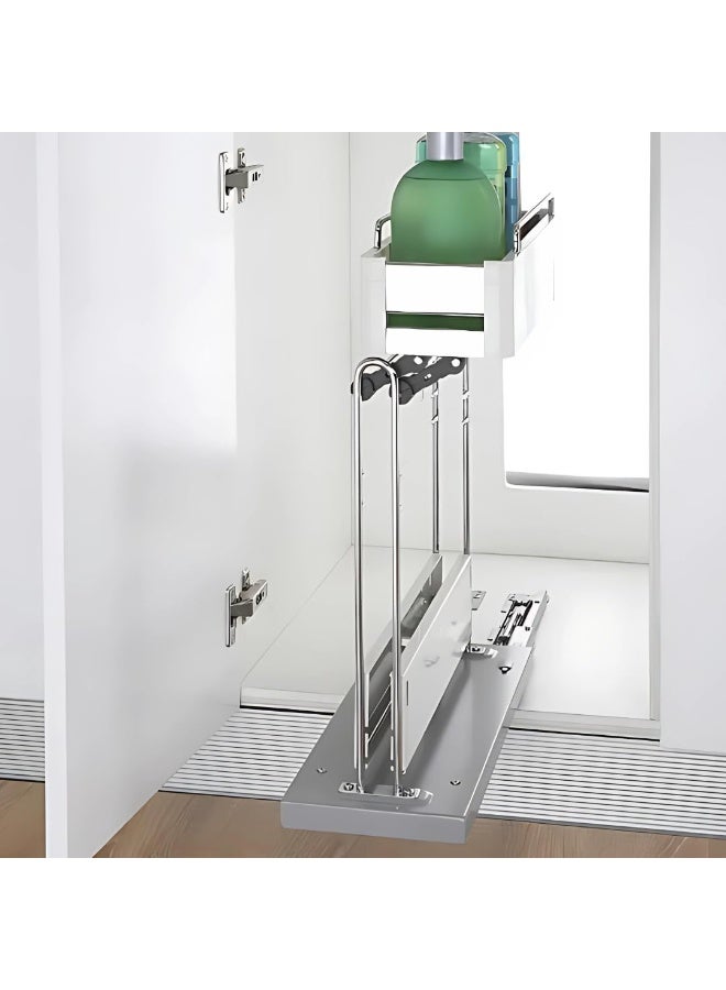 eurocliq Under Sink Kitchen Pull Out Storage Moveable Top Layer Basket  - Image 5