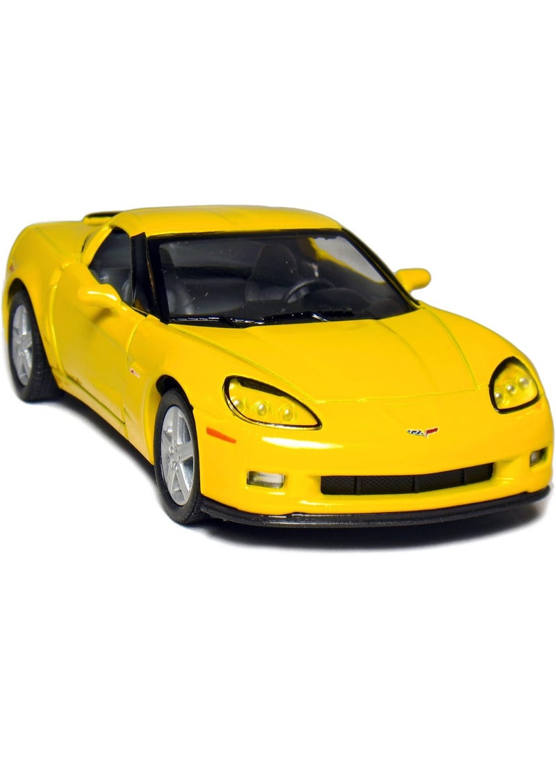 Kinsmart كينسمارت 2007 كورفيت Z06 5 بوصة 1:36 مقياس 5 بوصة نموذج معدني مصبوب سيارة لعبة عضلية أمريكية. حركة سحب للخلف (-مجموعة من 4) - Image 3