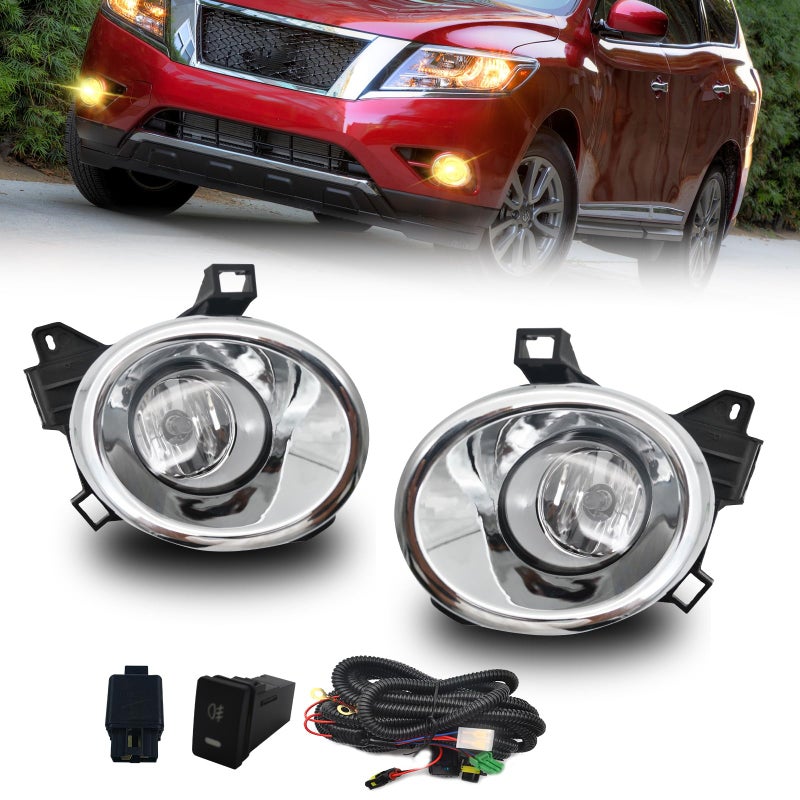 For 20132016 Nissan Pathfinder Fog Lights with Halogen Bulbs  Assembly Set LR Side Halogen Ver