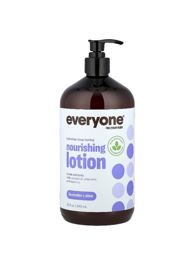 Everyone, Nourishing Lotion, Lavender + Aloe, 32 fl oz (946 ml) - Image 1
