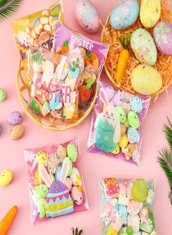 FEBSNOW 450 PCS Easter Self-Adhesive Transparent Candy Bag,Easter Theme Bunny Egg Cookie Candy Bags for Holiday Party Gift Decoration Supplies Favor (9 Patterns) - Image 4