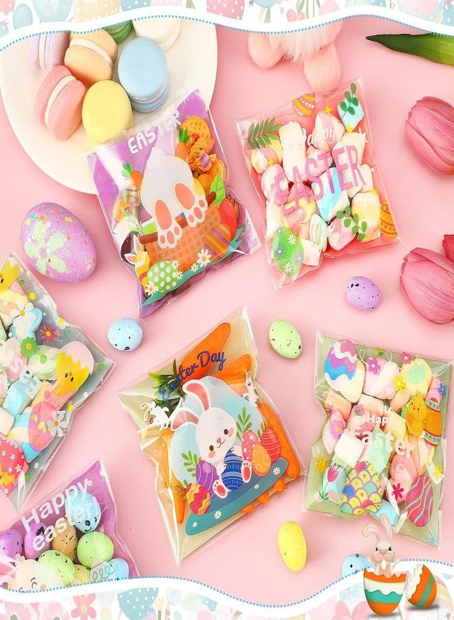 FEBSNOW 450 PCS Easter Self-Adhesive Transparent Candy Bag,Easter Theme Bunny Egg Cookie Candy Bags for Holiday Party Gift Decoration Supplies Favor (9 Patterns) - Image 5